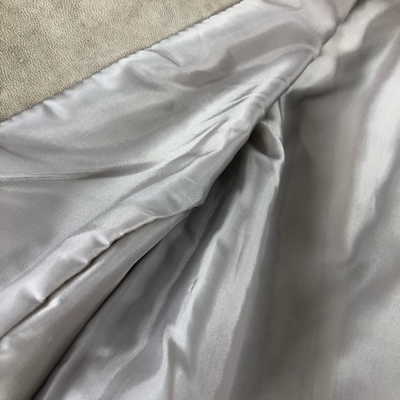 Open front Taupe Leather Moto Jacket Size Medium - Picture 15 of 15